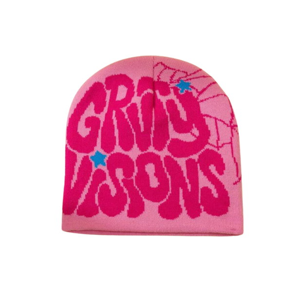 Pink Acrylic Gruty Visions Beanie