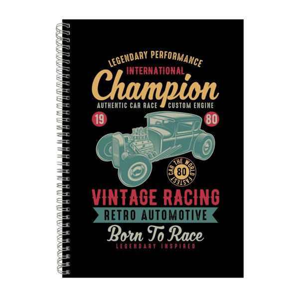 Vintage Racing Notebook Car Gift Idea A4 Notepad 125