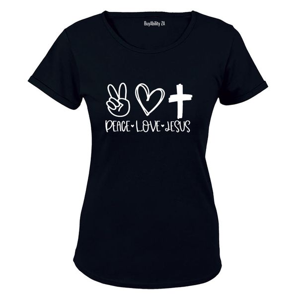 Peace. Love. Jesus - Ladies - T-Shirt