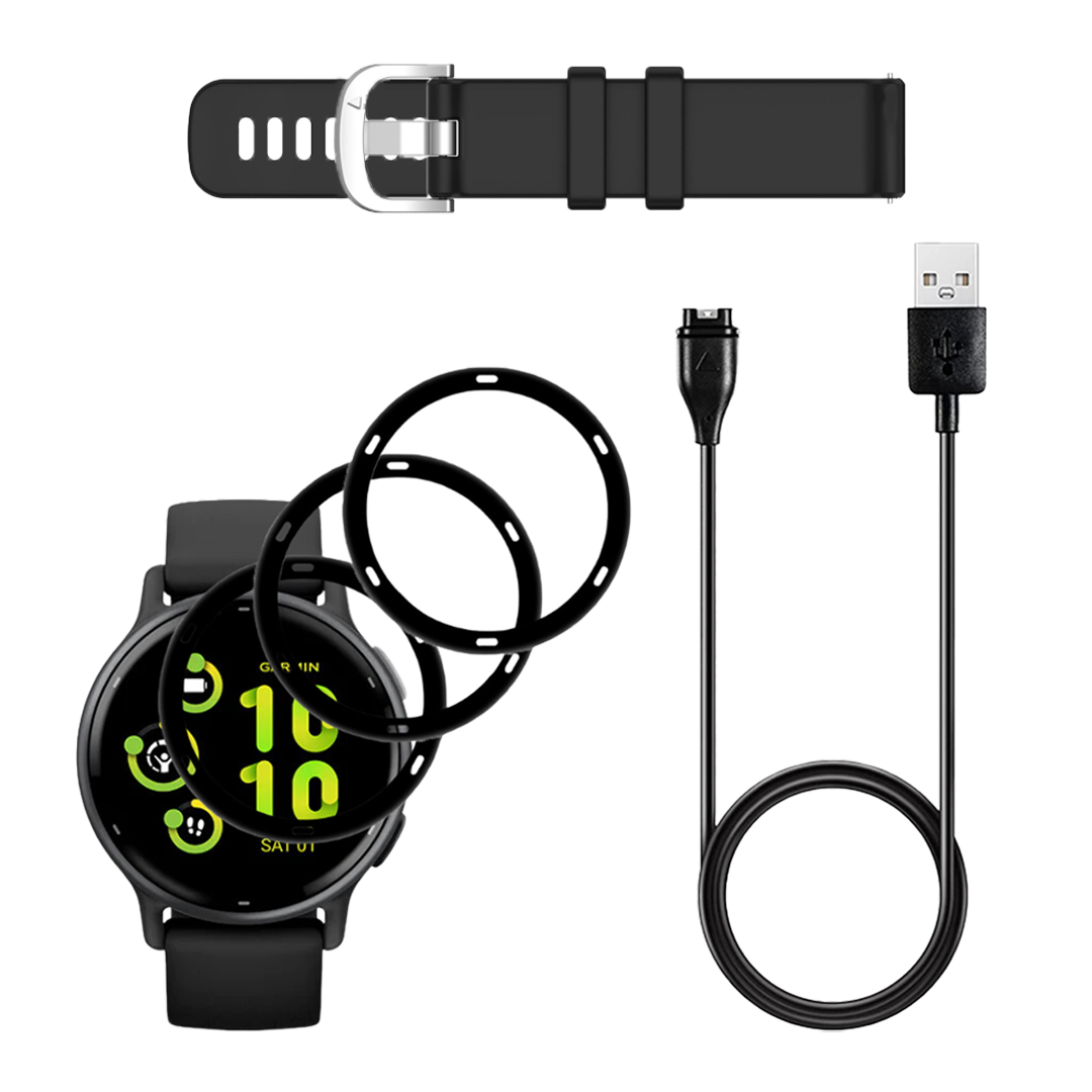 Watch Strap, Charger and 3D PMMA Screen Protectors for Garmin ...