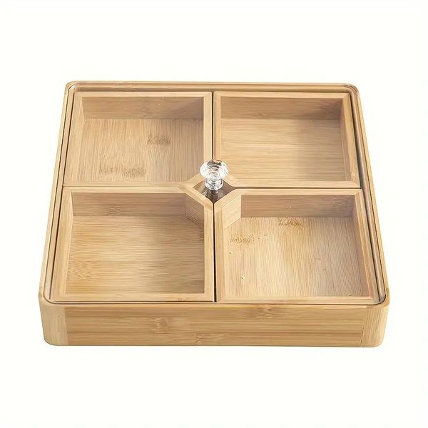 Four Compartment Bamboo Tray