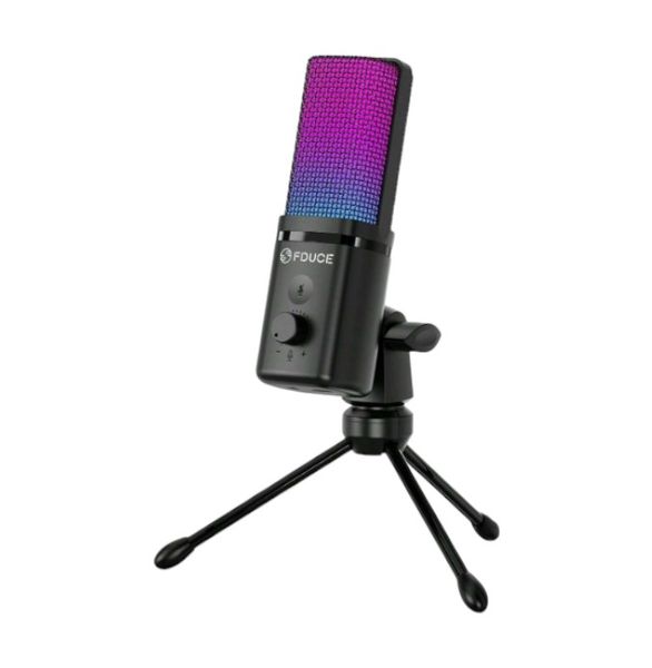 M160 - Wired Gaming Microphone With RGB Lighting &amp; Volume Control - Black