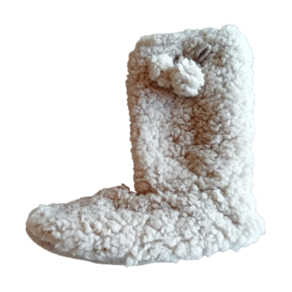 Soxy Lady -Boot Slippers- Beige - Non-slip - Sizes UK3- UK6 - One size