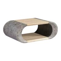Oval Shape Coffee Table - Cream And Grey