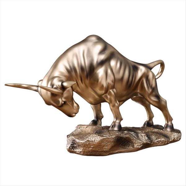 Modern Bull Figurine Cattle Statue Feng Shui Animal Sculpture