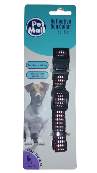 Red reflective dog Collar - Small 25-40cm