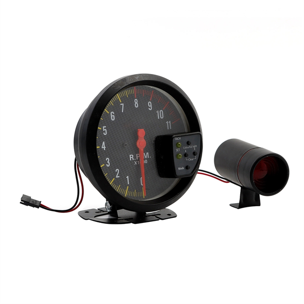 Car Rpm 11000K Tachometer Gauge 7Colors 12V Automotive Modified Black