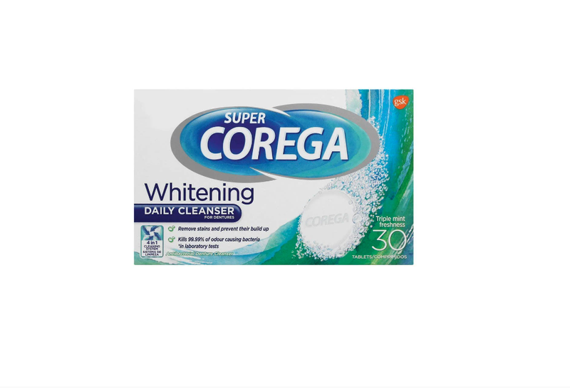 Corega Super Denture Cleanser Whitening 30 Tabs