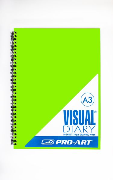 Pro-Art A3 Green Visual Diary 110gsm - 50 Sheets