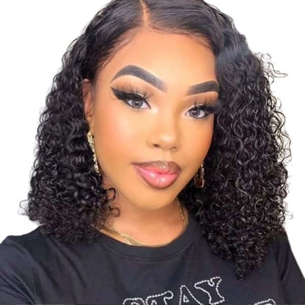 8 Inch Double Drawn Water Wave Wig 13x4 HD Full Frontal Lace Wig