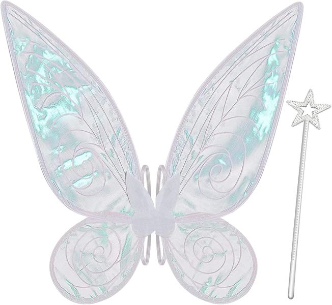 Fairy Butterfly Angel Wings for Girls - Wings Costume with Wand