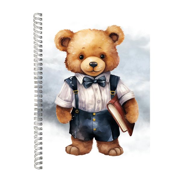 Learner A4 Notebook Spiral Lined Teddy Bear Lovers Graphic Notepad Gift 189