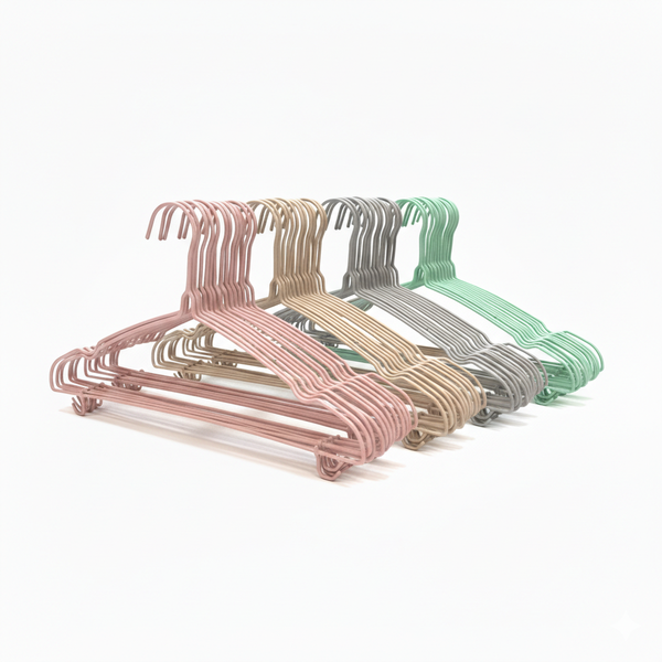 2 Pack (10PCS) Non-Slip Metal Hangers - ( In 4 Colors)