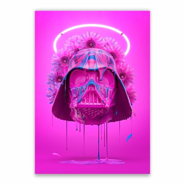 Pink Darth Vader Helmet Poster - A1