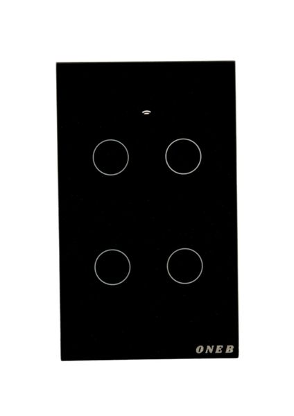 4 Gang Smart Switch Wifi BLE Black
