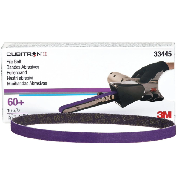 3M 10-Pack Cubitron II File Belt 786F, 12.7 mm x 457.2 mm, 60+