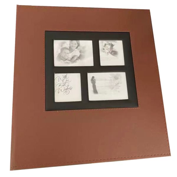 Craft Brown Large Capacity Pu Leather Photo Album (15cm) - 600 Pages