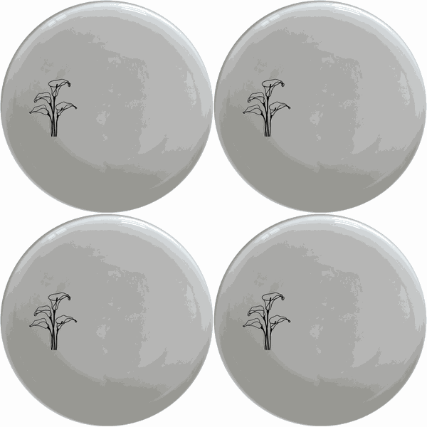 Arum Lilies Side Plate Set of 4 - Range 2