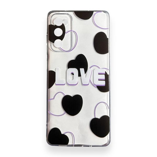 AMA Love &amp; Hearts Pattern Clear Silicone Protective Case For Samsung A53 5G