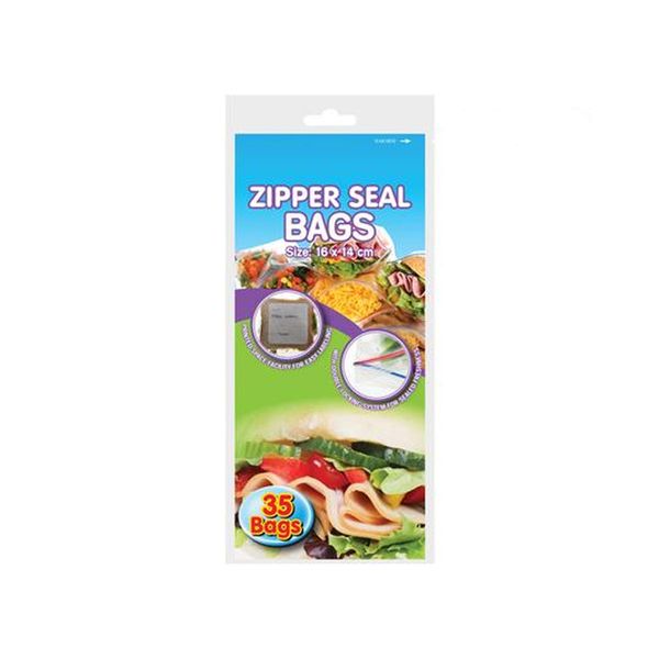 Disposable Bag Zipperseal 35 Piece - 16x14cm