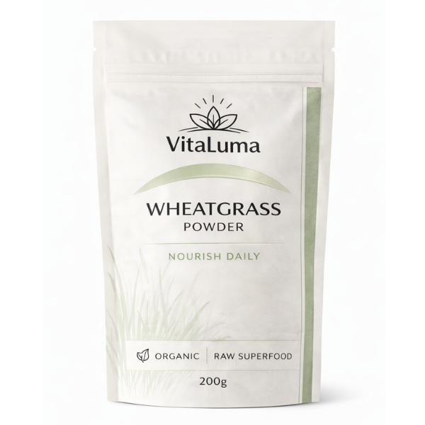 VitaLuma Organic Wheatgrass Powder 200g - Raw Green Superfood