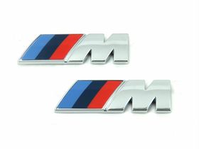 BMW M Badge - Chrome Emblem - 45mmx15mm - 2 Piece | Shop Today. Get it ...