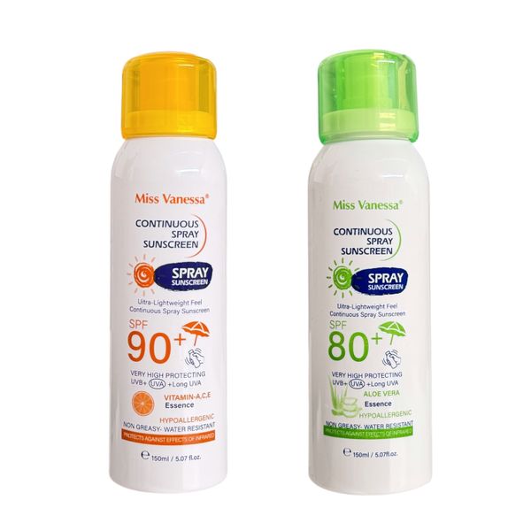 Miss Vanessa Vitamin C A E &amp; Aloe Vera Continuous Spray Sunscreen SPF 90+