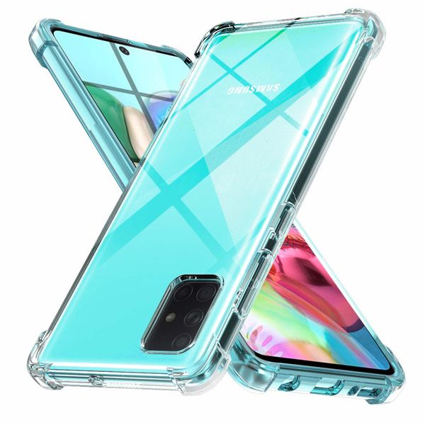 Clear Shockproof Cover for Samsung A72 and Glass Protector