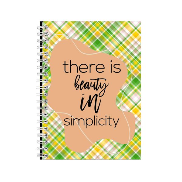 Simplicity A5 Notebook Spiral Lined Motivational Words Graphic Notepad 137