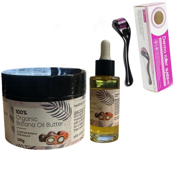 100% Natural Batana Butter, Batana Oil &amp; Derma Roller