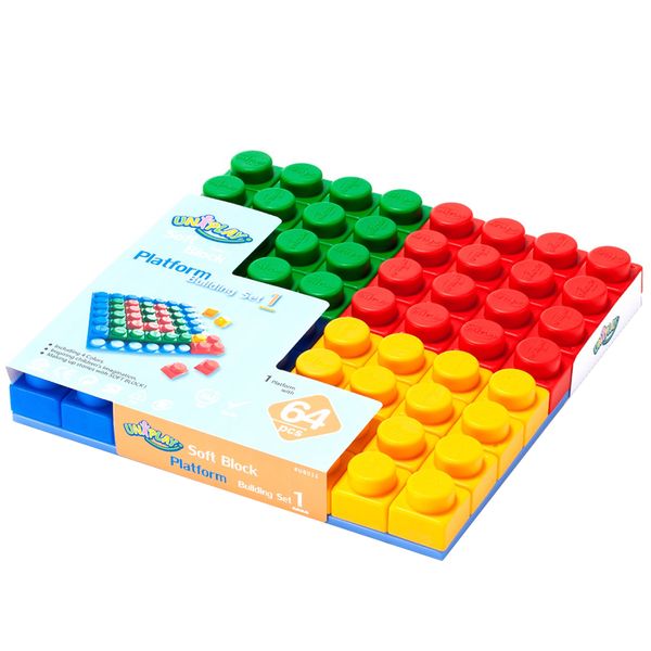 Greenbean Play Base &amp; Jumbo Soft Blocks Building Set: 65 Pieces