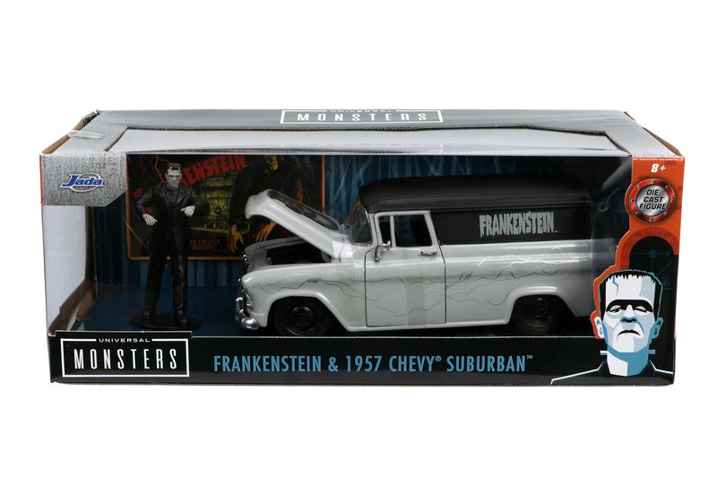 Jada Universal Monsters 1957 Chevrolet Suburban with figure