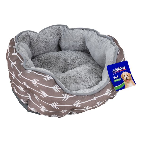 Marltons Grey Plush Bed Small