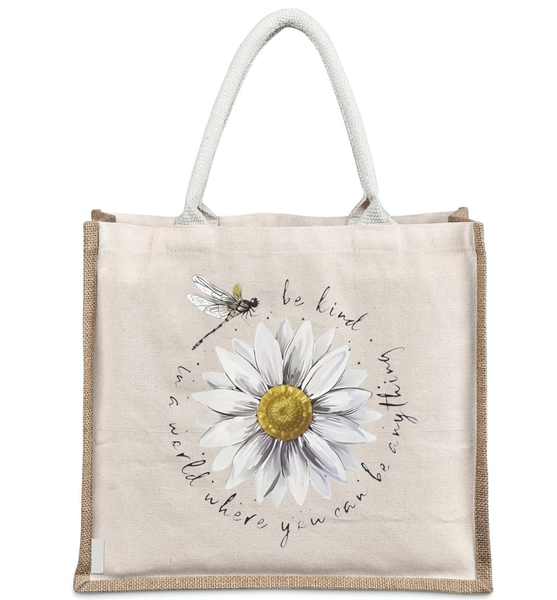 Cotton Jute Shopper / Tote - Be kind