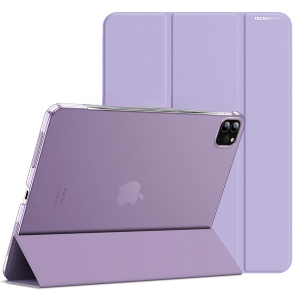 TechByte Smart Case &amp; Stand for iPad Pro 11" (2024) -Auto Flip Case- Purple