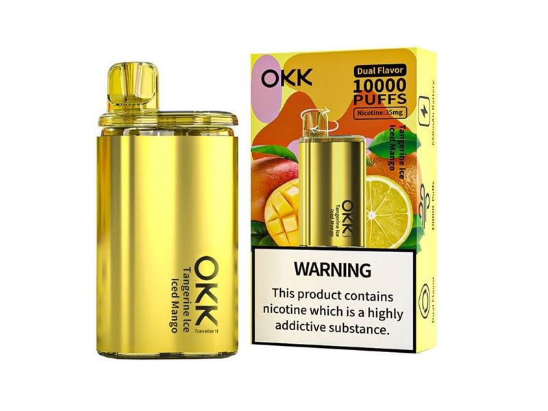 Okk Dual Flavour Tangerine Ice + Iced Mango 10000 Puffs