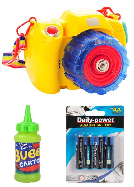Yellow Bubble Camera Light &amp; Music - Batteries Included