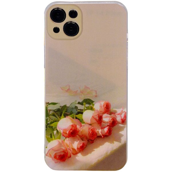 Clear - Phone Case with Bouquet of Flowers - Iphone 14 Plus