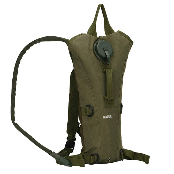 Trade Kite Hydration Pack Water Backpack with 3L Bladder - Army Green
