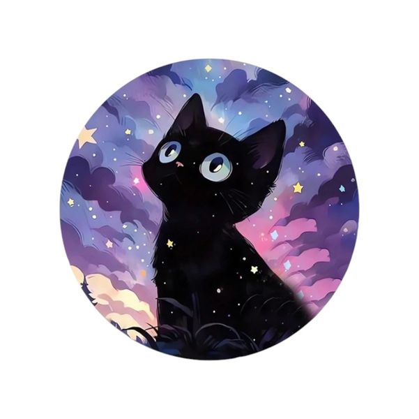 1 Piece - Galaxy Gaze Kitten Mouse Pad - Multicolor