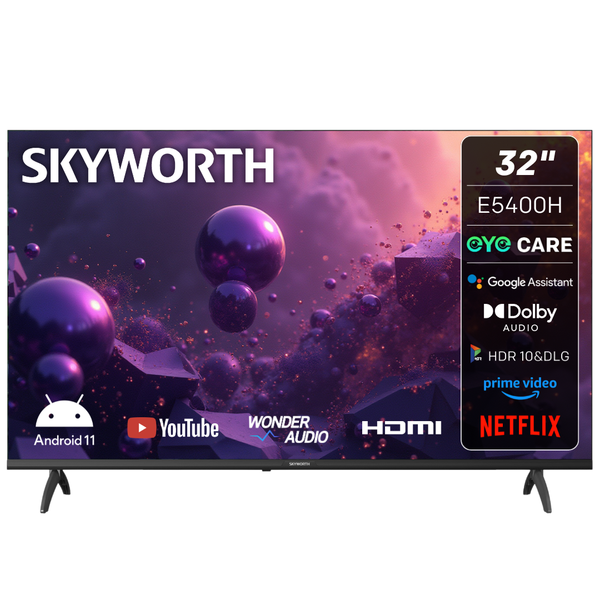 Skyworth 32" E5400H HD Android Smart TV with Google Assistant