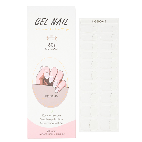 UV/LED Semi Cured Gel Nail Wraps No.45