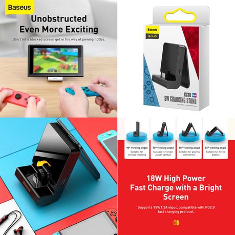 nintendo switch adjustable charging stand