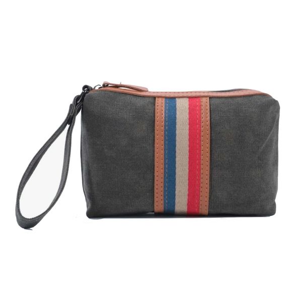Décor Home Fashion Canvas Casual Portable Storage Clutch Bag - 18cm