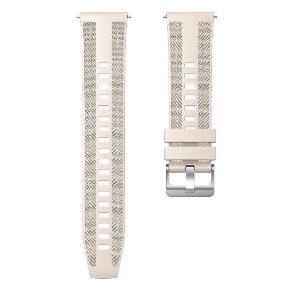 Nylon Silicone Watch Strap Compatible with Huawei GT5/GT5 Pro 46mm-Beige