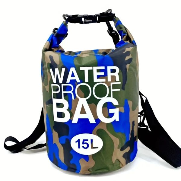 Waterproof Drybag Backpack - Outdoors - Blue 15L