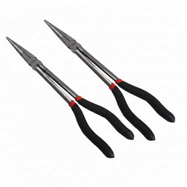 Force 11 Inch Long Nose Pliers for Precision Gripping and Bending - 2 Pack