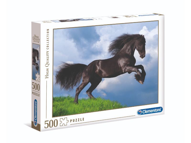 Clementoni Adult 500 Pieces Puzzles - Fresian Black Horse