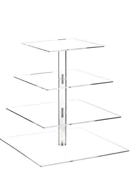 4 - Tier Adjustable Acrylic Cupcake Stand for Wedding Birthday Party Events