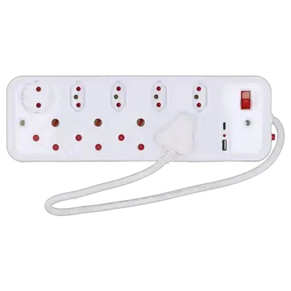 SCE 9-Way Multiplug with 4 SA &amp; 5 Twin Sockets Type-C + USB Ports